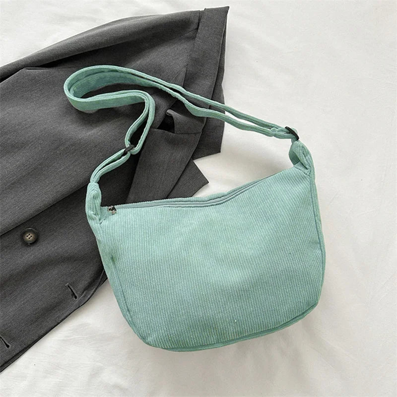 JORJI™ Minimalist Corduroy Shoulder Bag