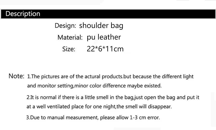 JORJI™ Luxe Crescent PU Leather Shoulder Bag