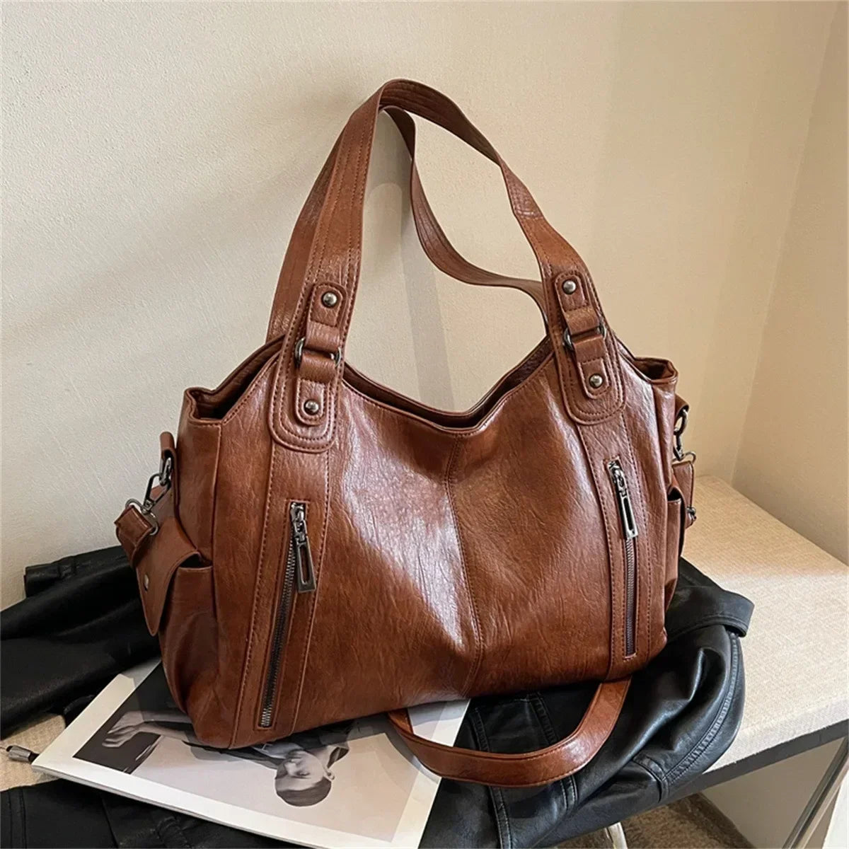 JORJI™ Soft Interior Shoulder Bag