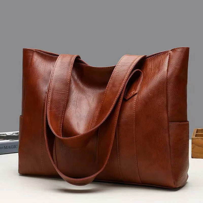 JORJI™ Large-Capacity Soft Leather Tote
