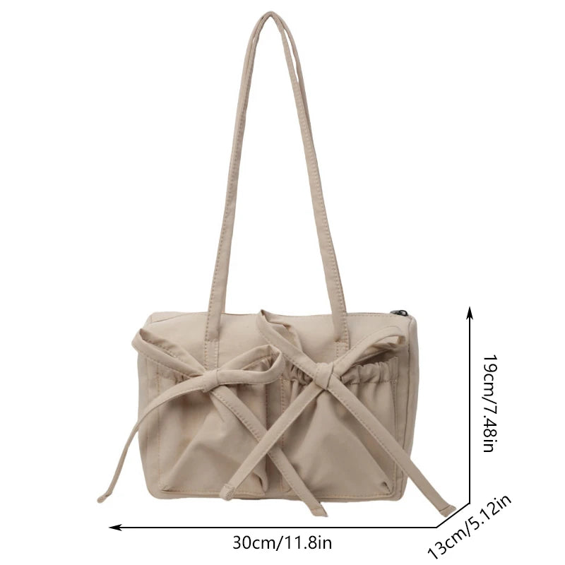 JORJI™ 2025 Luxe Bow Nylon Shoulder Bag