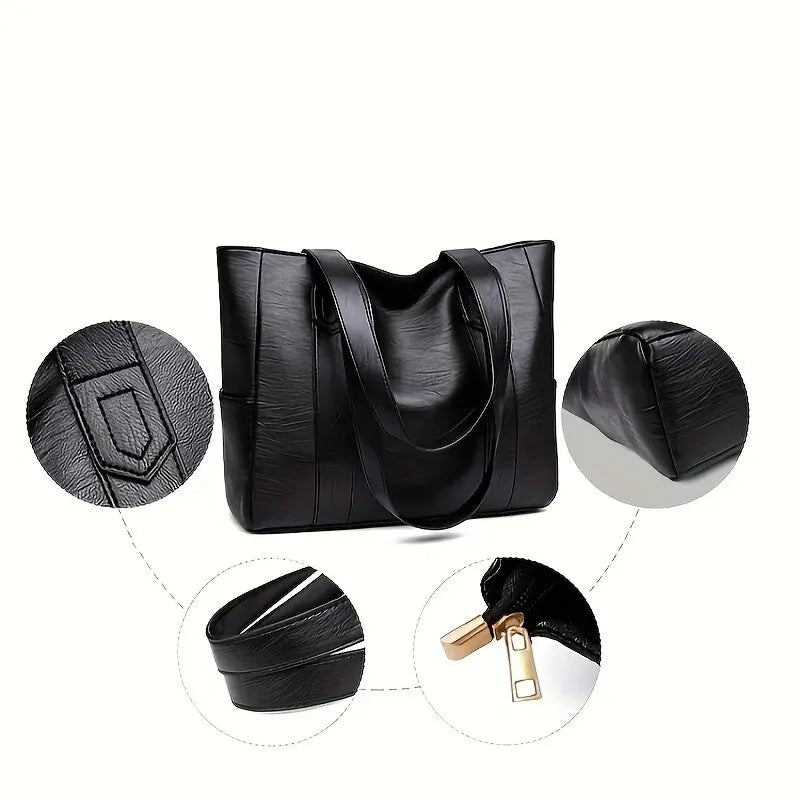 JORJI™ Vintage Vegan Leather Tote