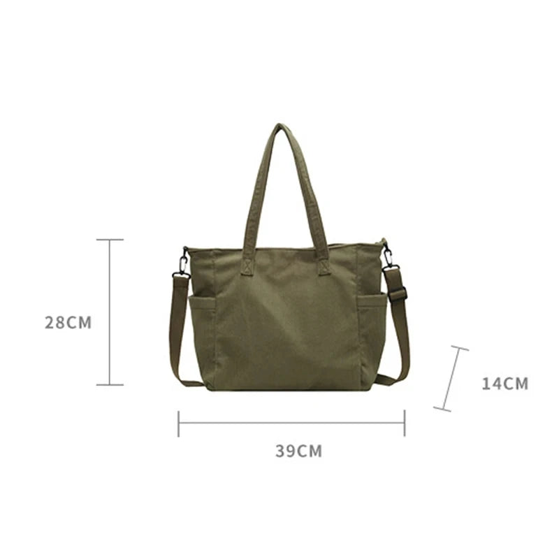 JORJI™ Striped Velvet Corduroy Tote