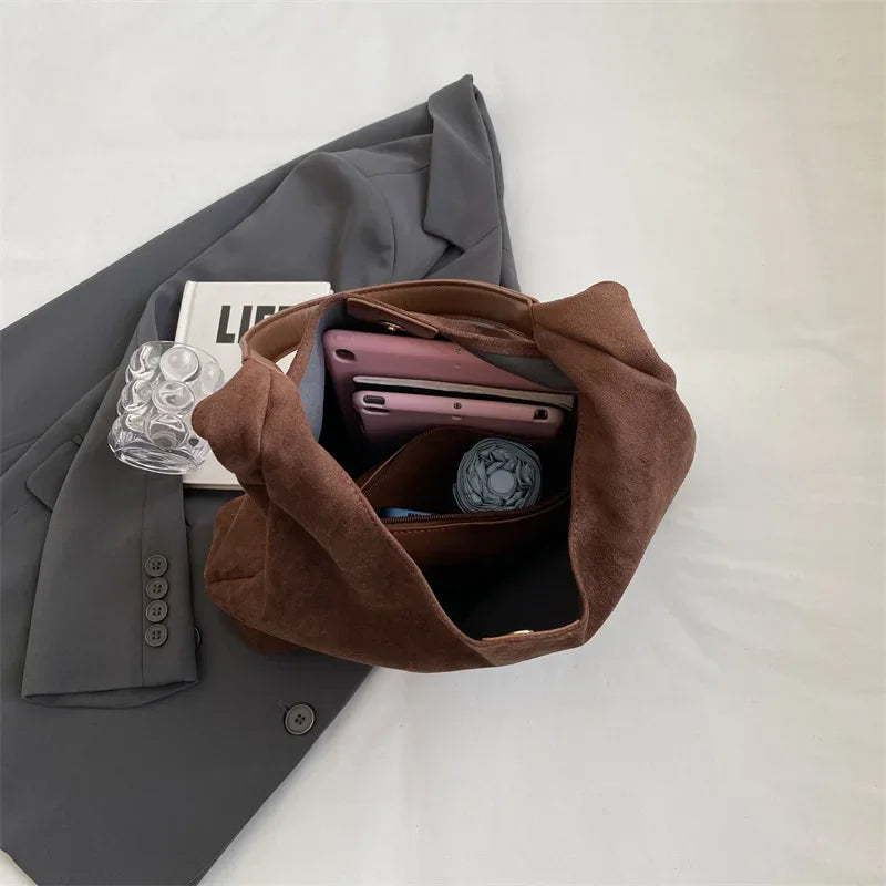 JORJI™ Vintage Suede Shoulder Bag