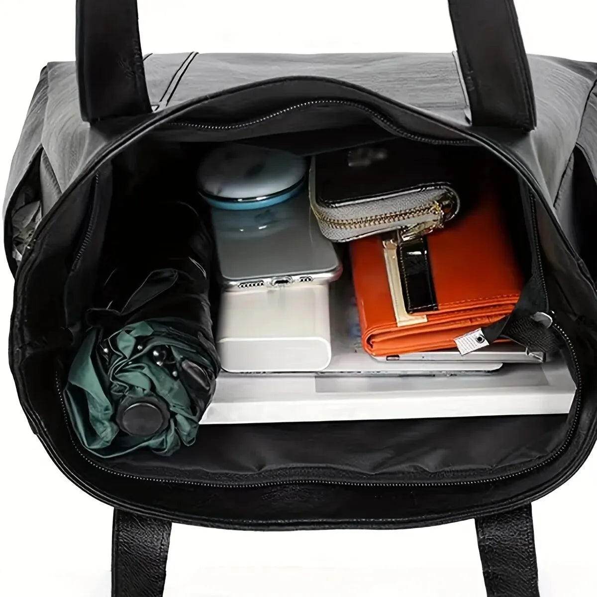 JORJI™ Vintage Vegan Leather Tote