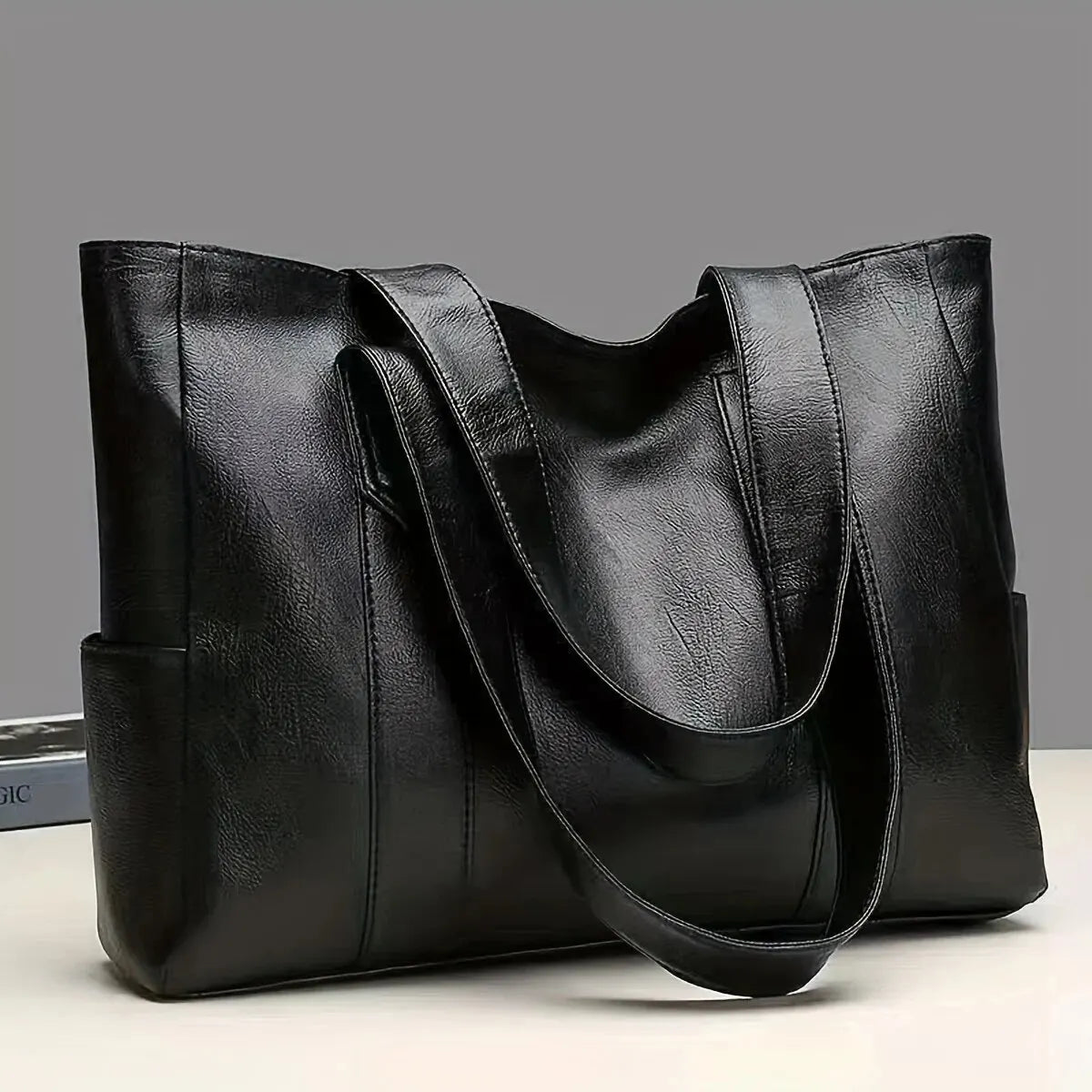 JORJI™ Vintage Vegan Leather Tote