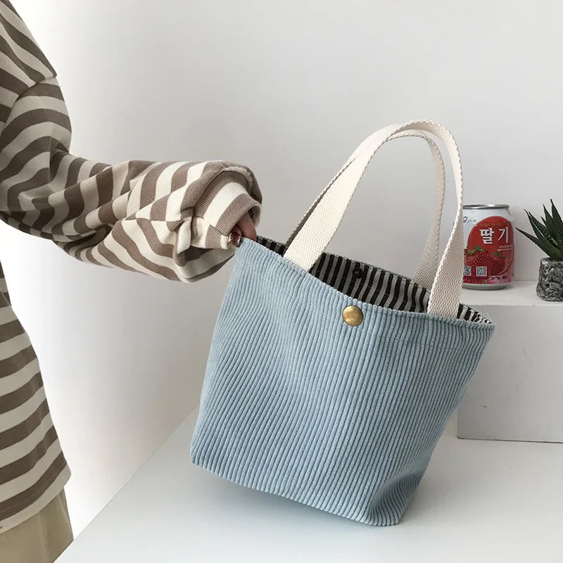JORJI™ Small Corduroy Lunch Tote Bag