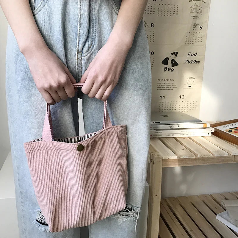 JORJI™ Small Corduroy Lunch Tote Bag