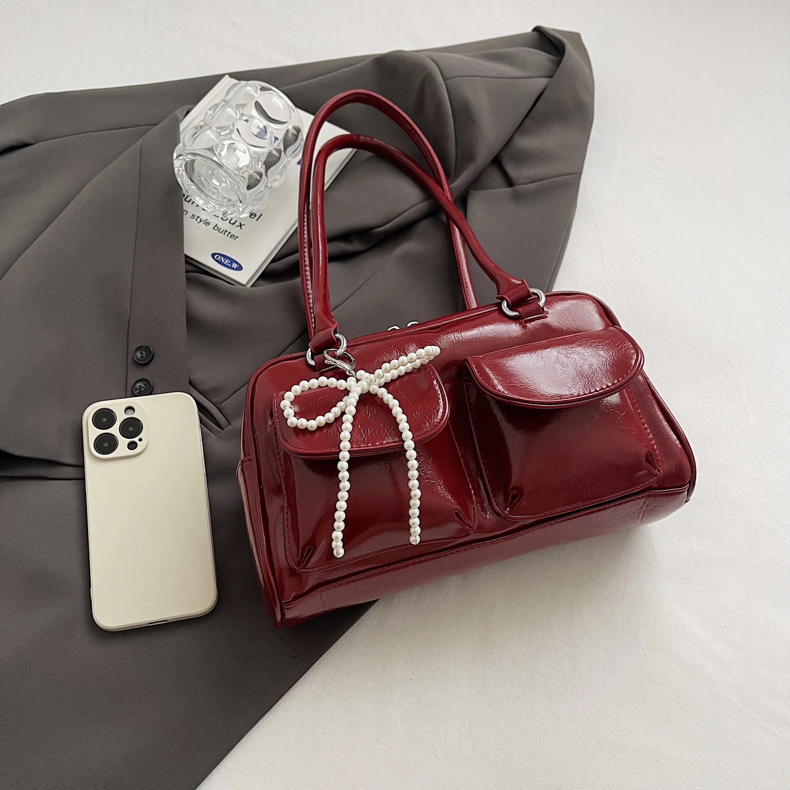 JORJI™ Chic Bow Underarm Pillow Bag