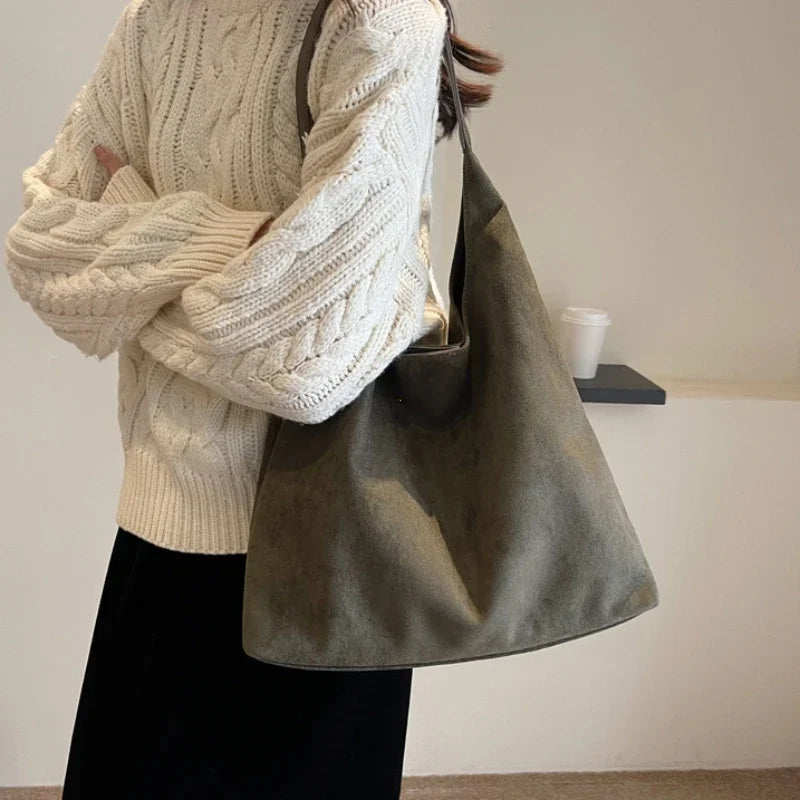 JORJI™ Vintage Suede Shoulder Bag