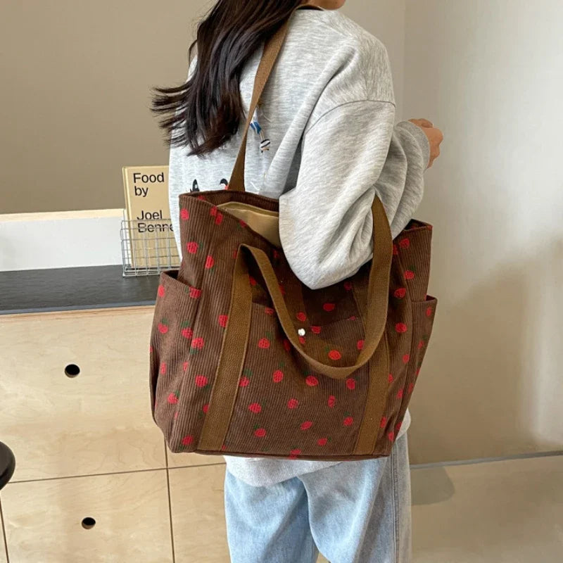 JORJI™ Forest Fresh Corduroy Tote
