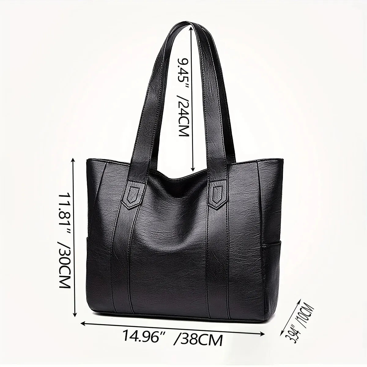 JORJI™ Vintage Vegan Leather Tote