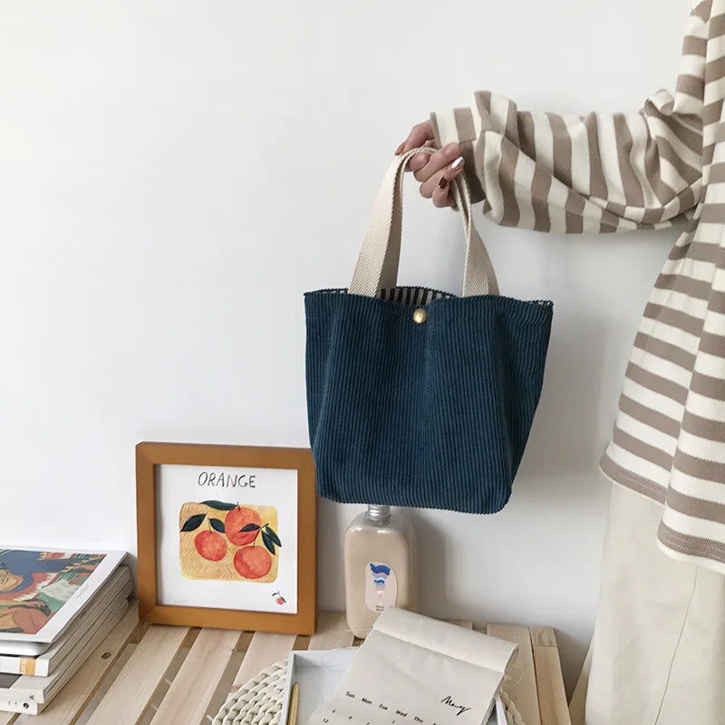 JORJI™ Small Corduroy Lunch Tote Bag
