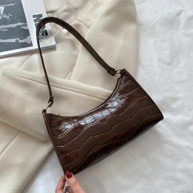 JORJI™ Alligator-Pattern PU Leather Armpit Handbag