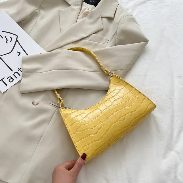 JORJI™ Alligator-Pattern PU Leather Armpit Handbag