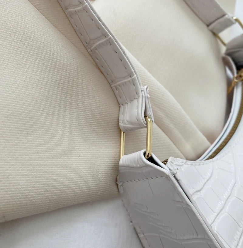 JORJI™ Alligator-Pattern PU Leather Armpit Handbag
