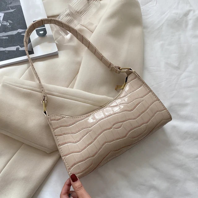 JORJI™ Alligator-Pattern PU Leather Armpit Handbag