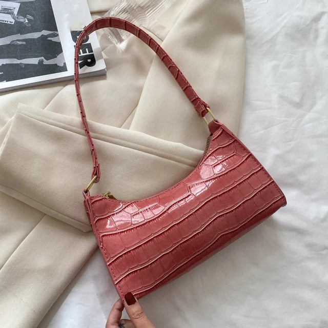 JORJI™ Alligator-Pattern PU Leather Armpit Handbag