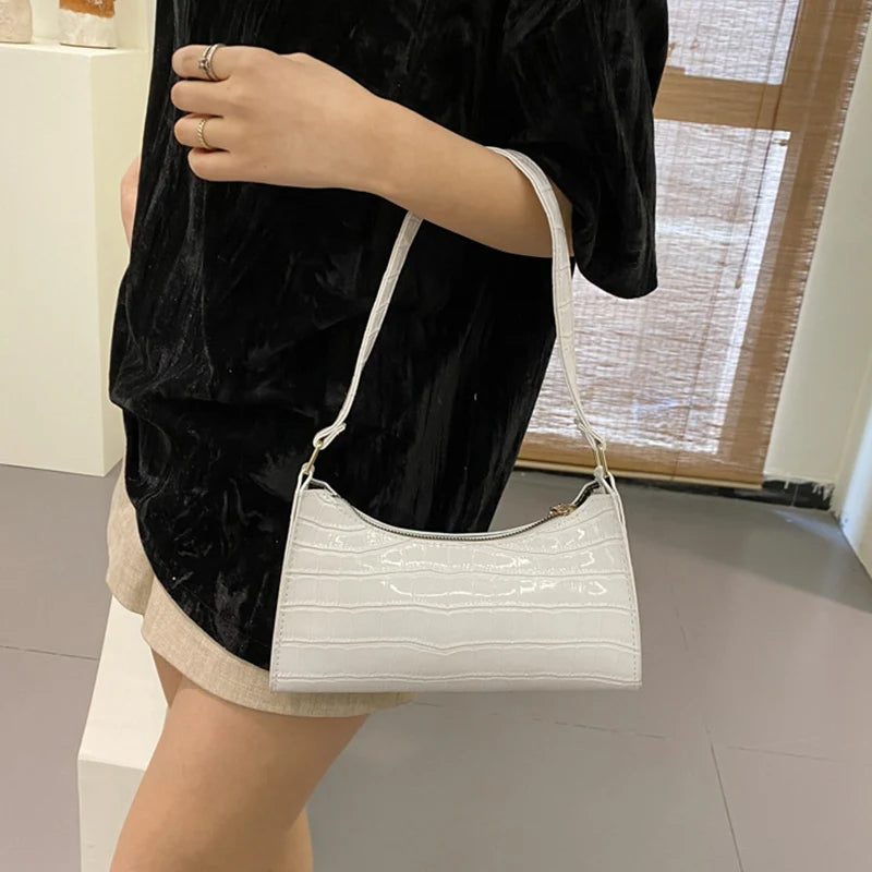 JORJI™ Alligator-Pattern PU Leather Armpit Handbag