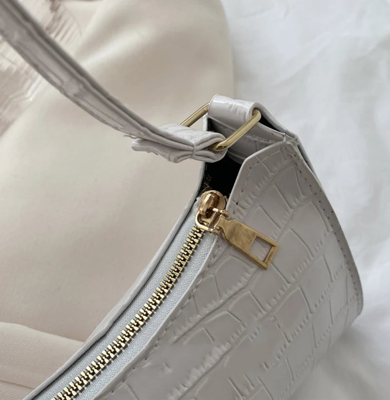 JORJI™ Alligator-Pattern PU Leather Armpit Handbag