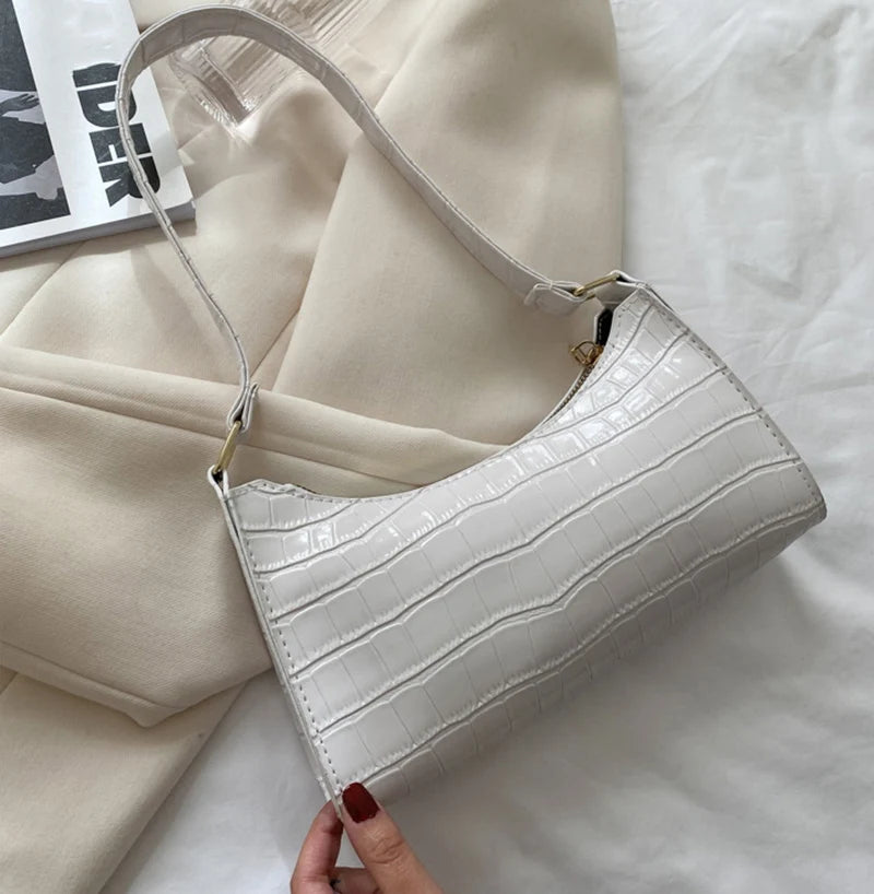 JORJI™ Alligator-Pattern PU Leather Armpit Handbag