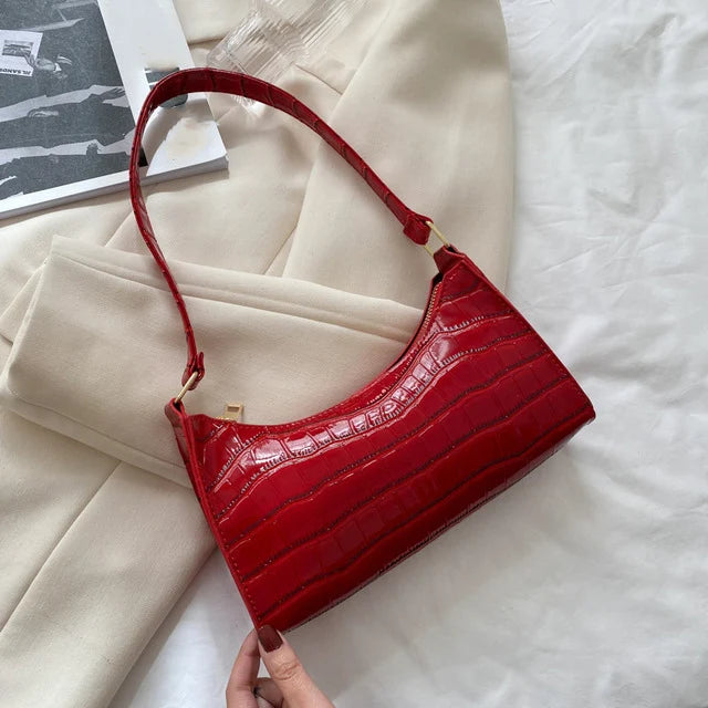 JORJI™ Alligator-Pattern PU Leather Armpit Handbag