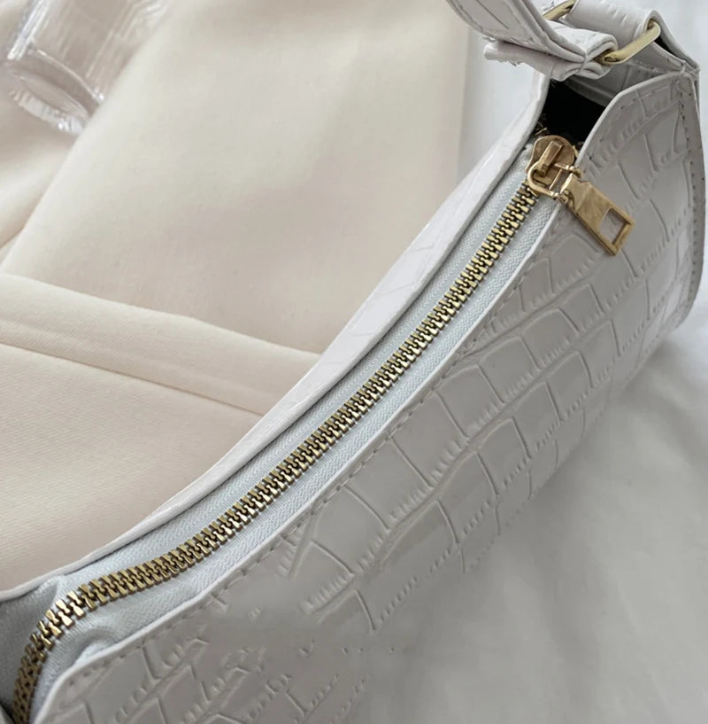 JORJI™ Alligator-Pattern PU Leather Armpit Handbag