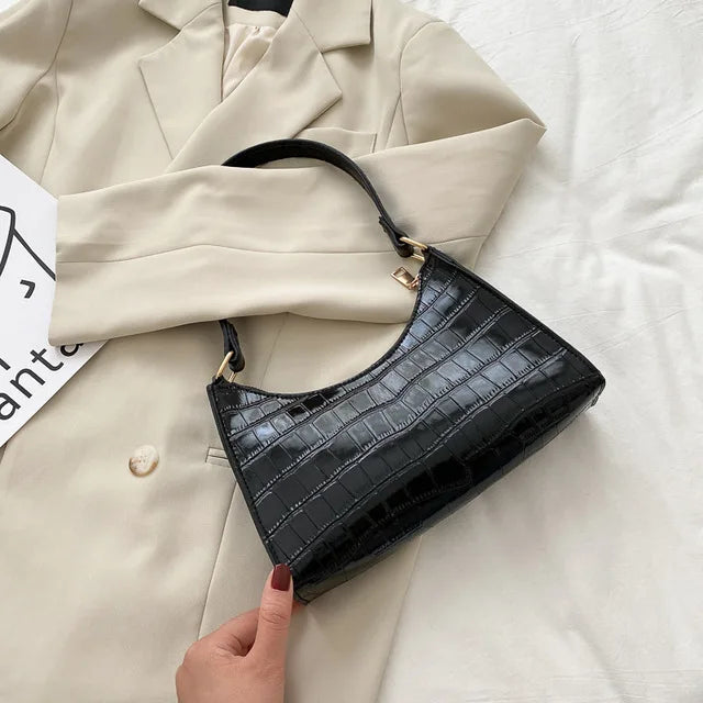 JORJI™ Alligator-Pattern PU Leather Armpit Handbag