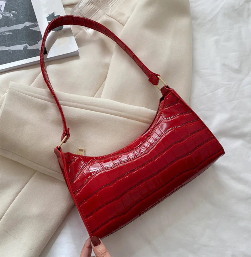 JORJI™ Alligator-Pattern PU Leather Armpit Handbag