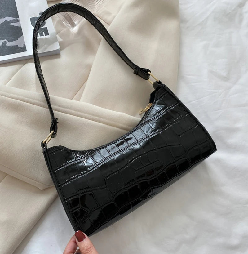 JORJI™ Alligator-Pattern PU Leather Armpit Handbag