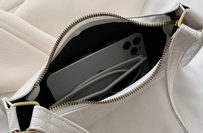 JORJI™ Alligator-Pattern PU Leather Armpit Handbag