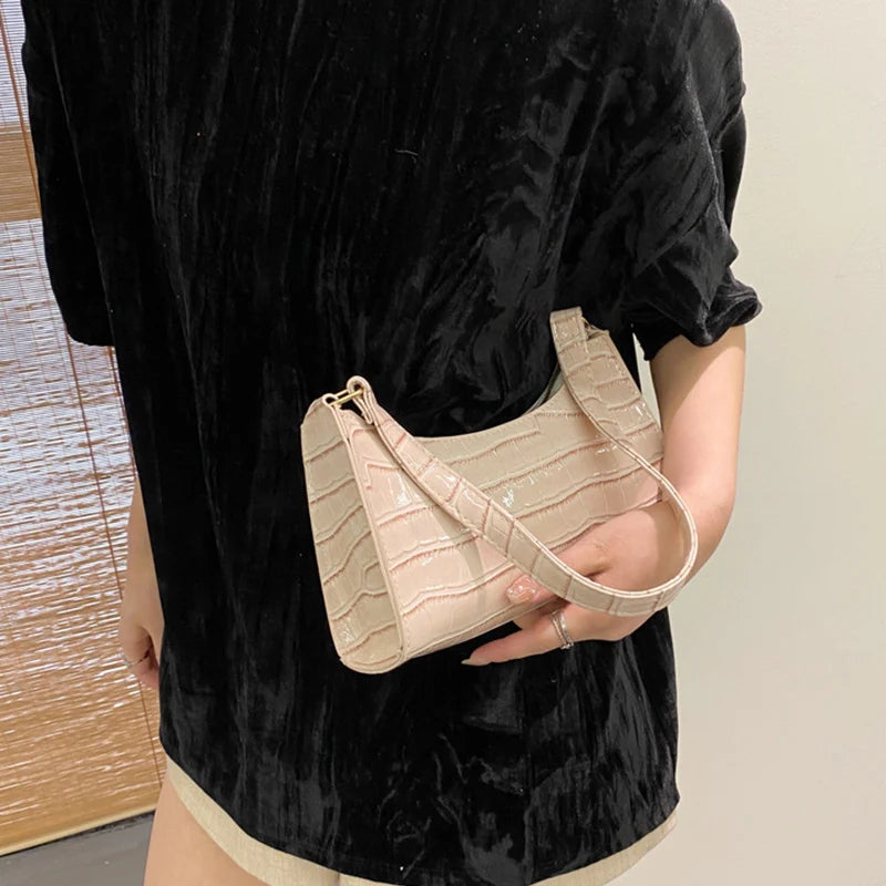JORJI™ Alligator-Pattern PU Leather Armpit Handbag