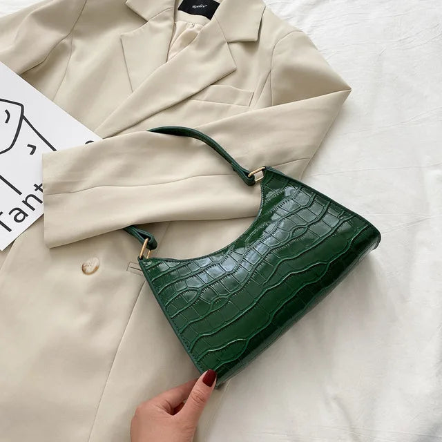 JORJI™ Alligator-Pattern PU Leather Armpit Handbag