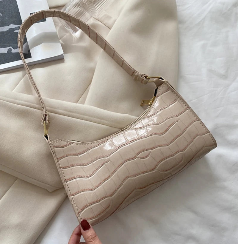 JORJI™ Alligator-Pattern PU Leather Armpit Handbag