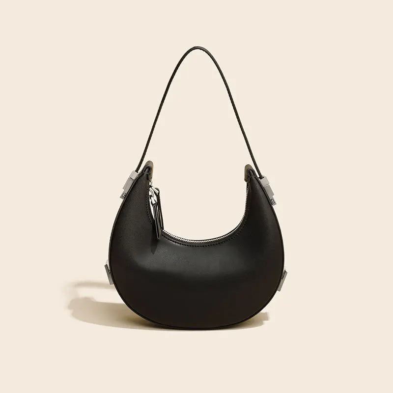 JORJI™ Luxe Crescent PU Leather Shoulder Bag
