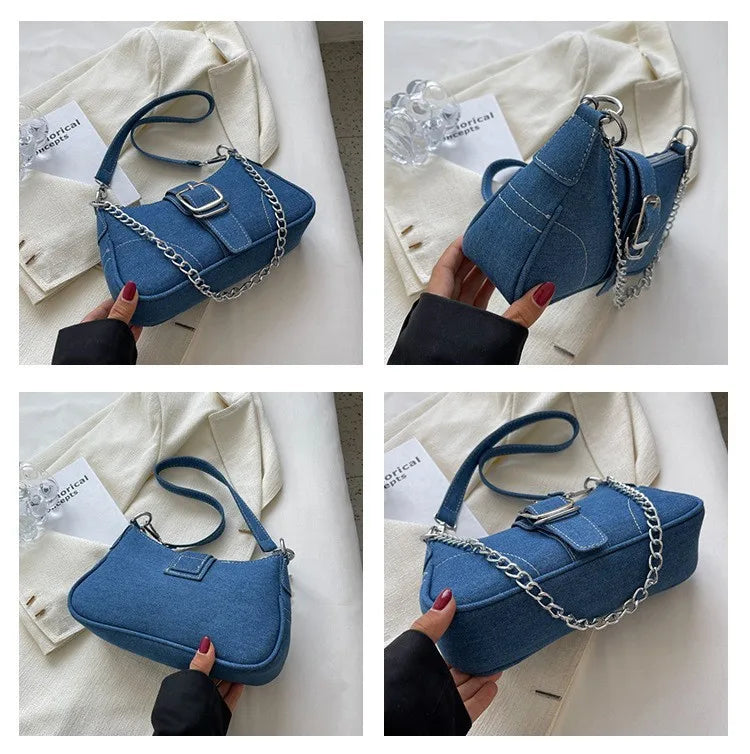 JORJI™ Mini Denim Canvas Crossbody Bag