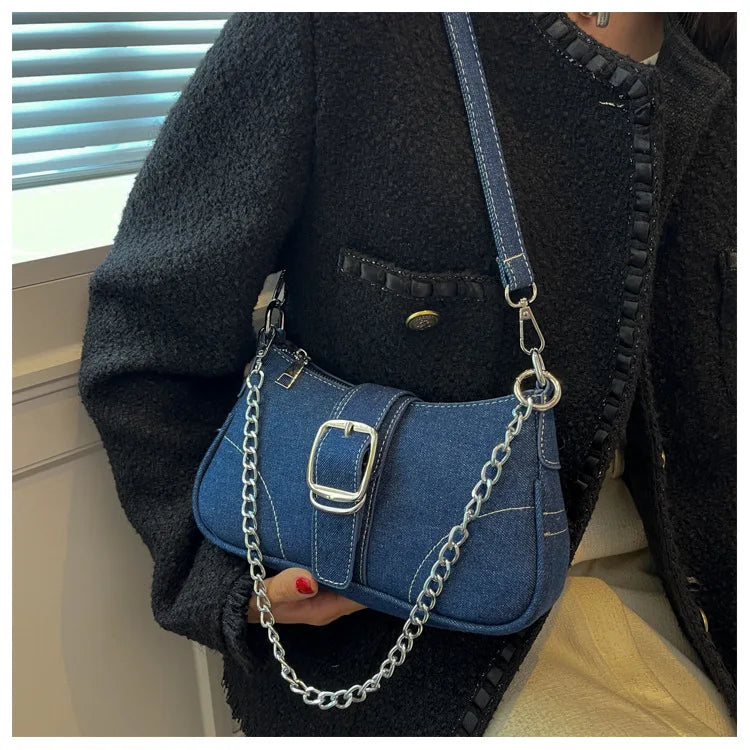 JORJI™ Mini Denim Canvas Crossbody Bag