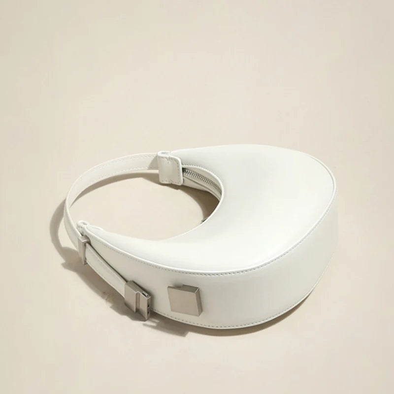 JORJI™ Luxe Crescent PU Leather Shoulder Bag