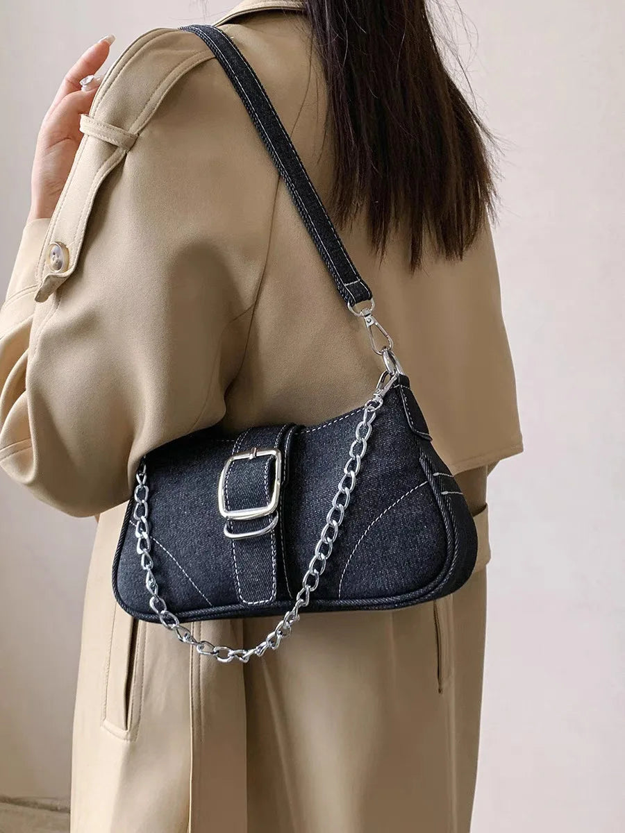 JORJI™ Mini Denim Canvas Crossbody Bag