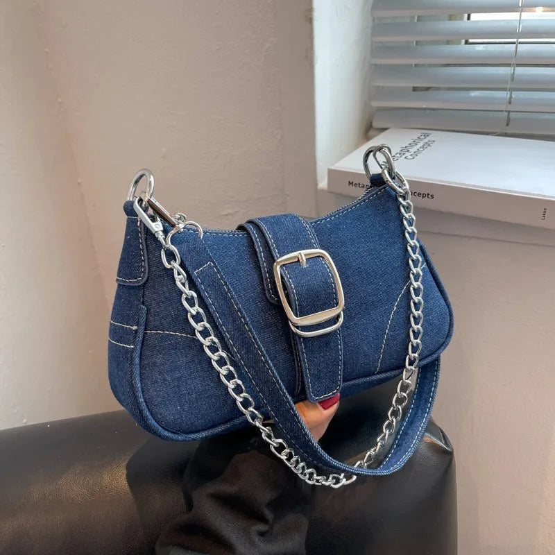 JORJI™ Mini Denim Canvas Crossbody Bag