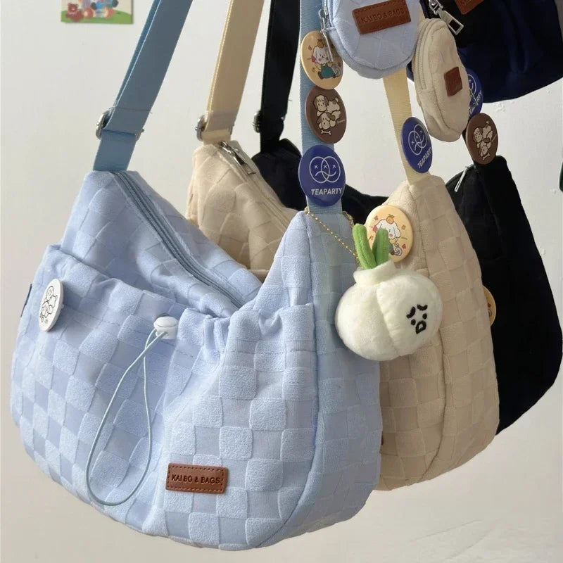JORJI™ Harajuku Style Plaid Crossbody Bag