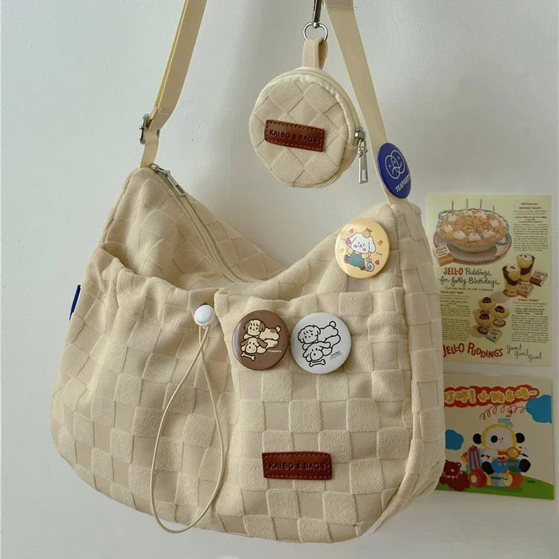 JORJI™ Harajuku Style Plaid Crossbody Bag