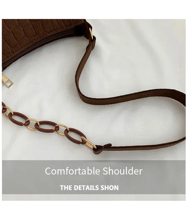 JORJI™ WoolStone Korean Square Shoulder Bag
