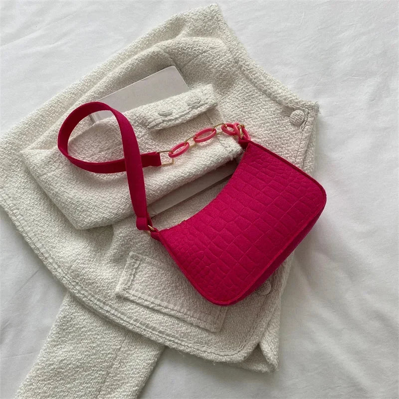 JORJI™ WoolStone Korean Square Shoulder Bag