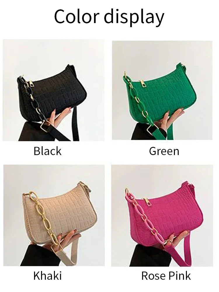 JORJI™ WoolStone Korean Square Shoulder Bag