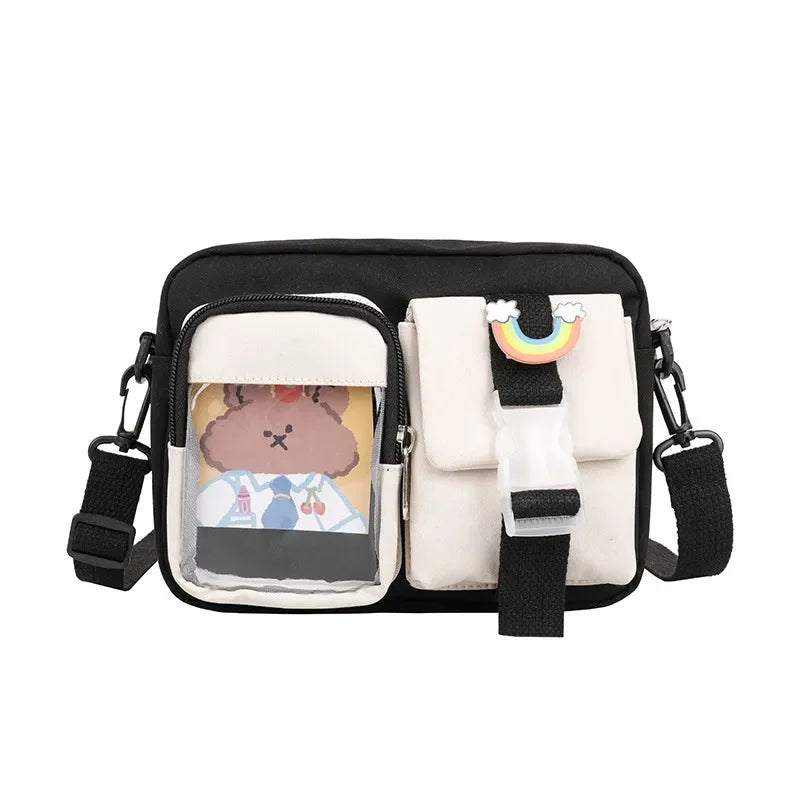 JORJI™ Japanese Style Kawaii Multipocket Transparent Crossbody Bag