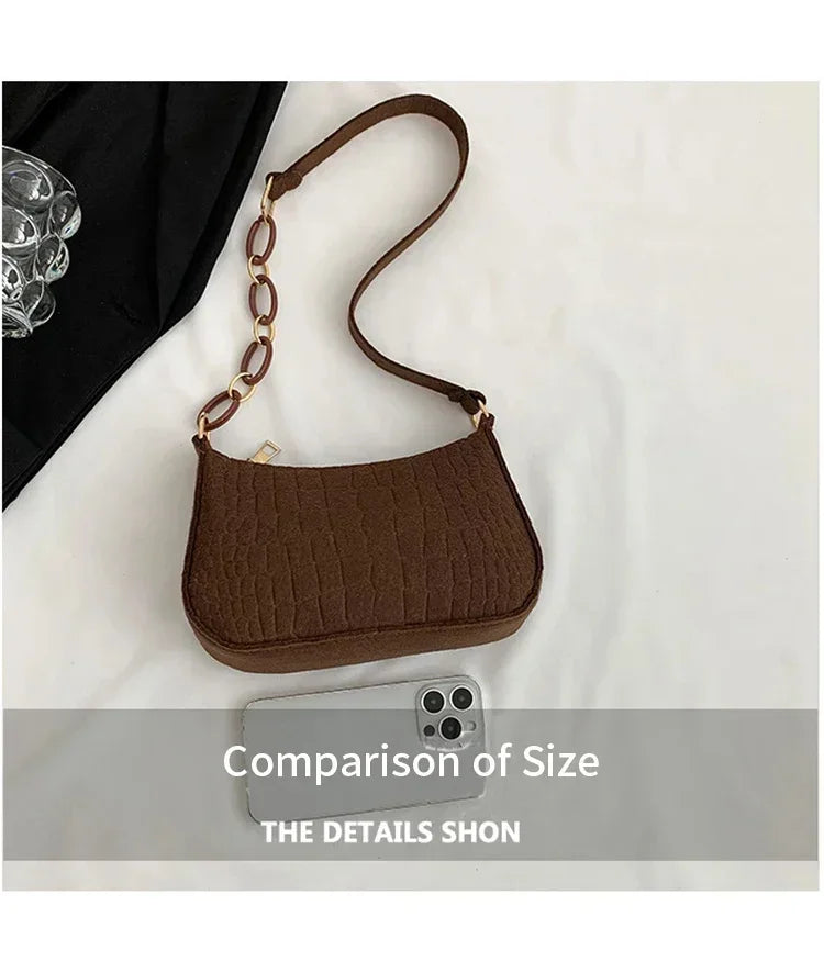 JORJI™ WoolStone Korean Square Shoulder Bag