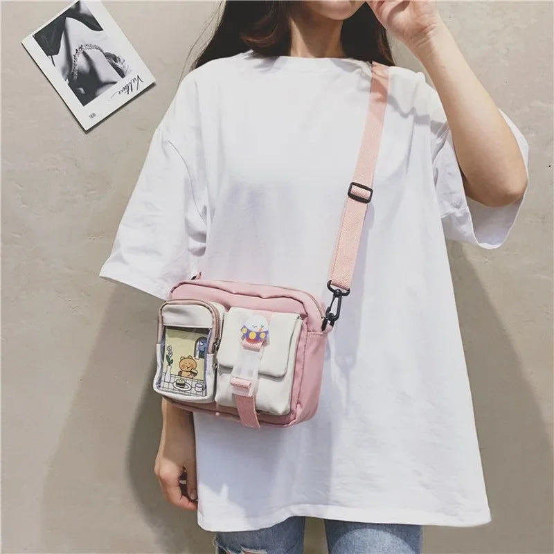 JORJI™ Japanese Style Kawaii Multipocket Transparent Crossbody Bag