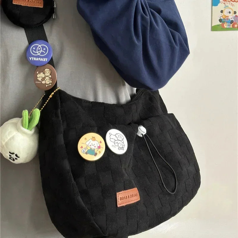 JORJI™ Harajuku Style Plaid Crossbody Bag