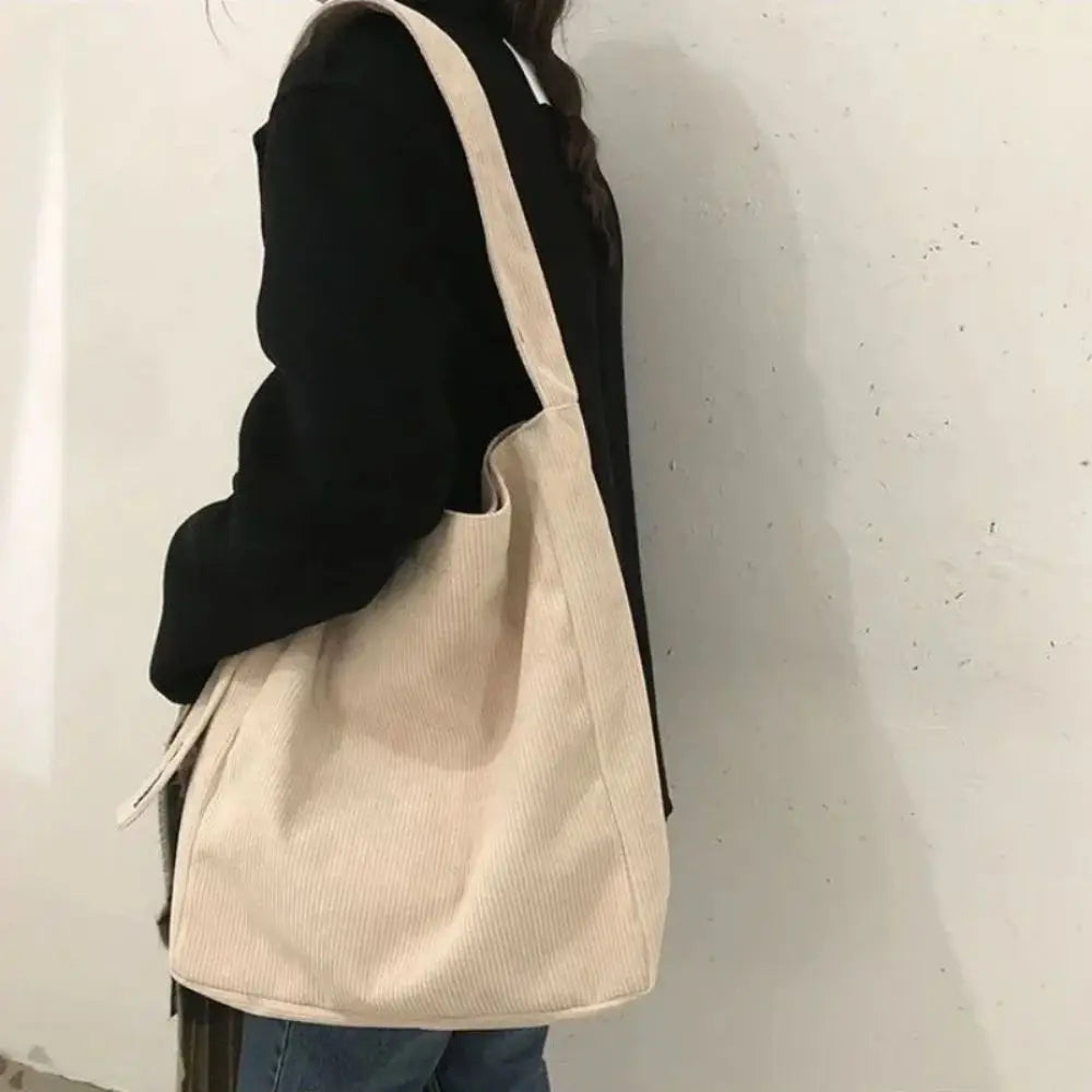 JORJI™ Corduroy Chic Large Tote Shoulder Bag